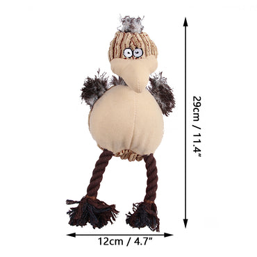 Pet Plush Molar Teeth Resistant To Bite And Sound Dog Cartoon Bird Sounding Toy