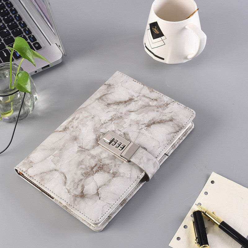 Retro Password Book With Lock Notebook Creative Simple Student Children's Diary Hand Account Notebook