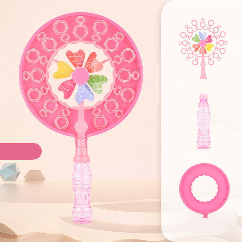 Children's Colorful Porous Windmill Bubble Machine