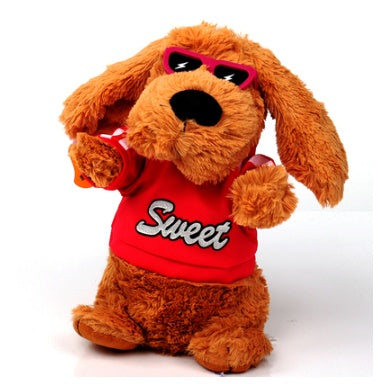 Moving Ear Glasses Puppy Electric Plush Toy