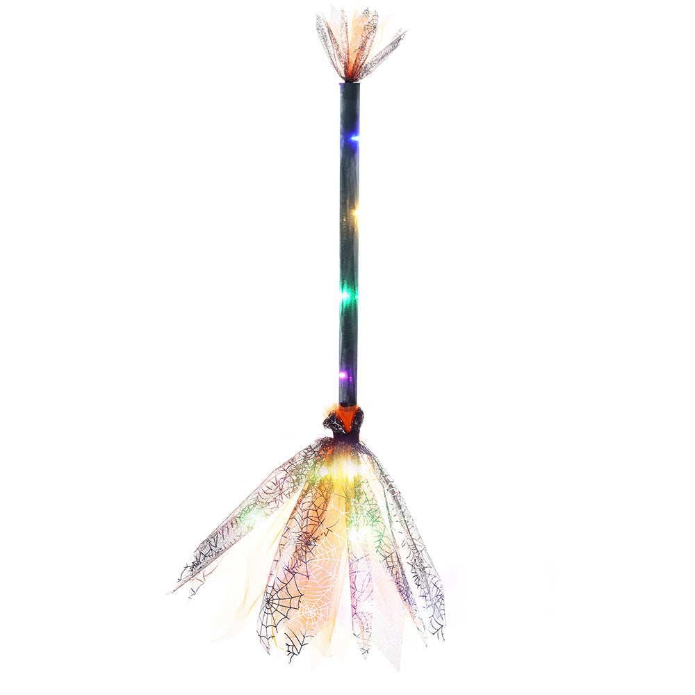 LED Witch Halloween Light Broom Children's Toy