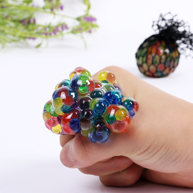 Vent Decompression Colorful Beads Grape Ball Hand Pinch Vent Ball