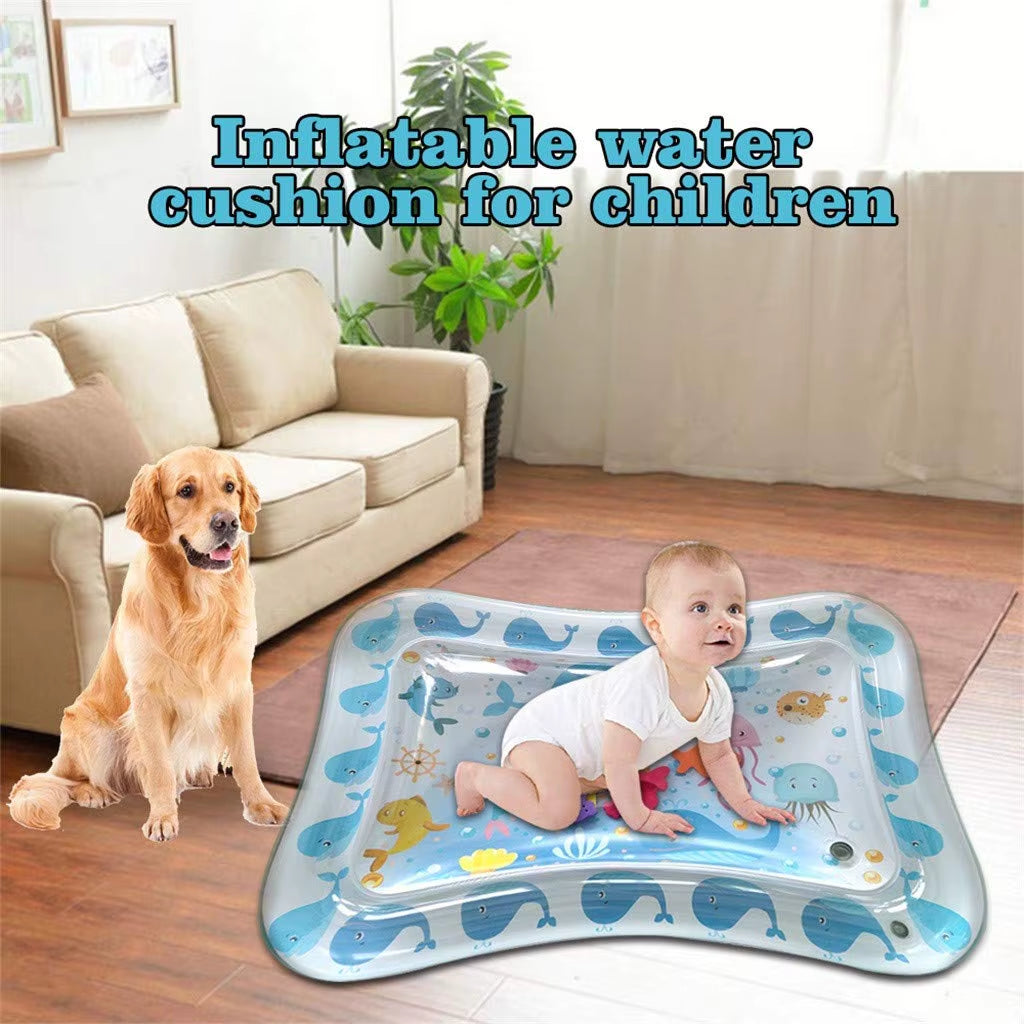 Inflatable Baby Tummy Time Water Play Mat for Children Baby Learning Mat for Funny