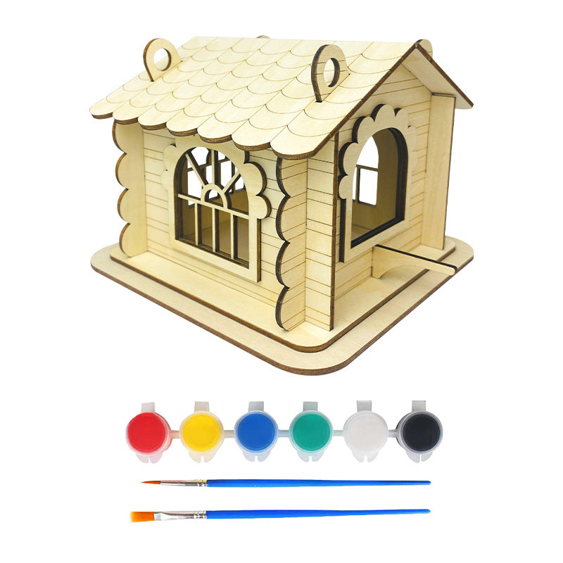 Wood House Craft Toy