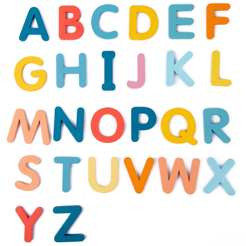 New Design Wooden Spelling Words Puzzle Game Toys Children Early Education Wooden Alphabet Letter Puzzle Matching Toys for Kids