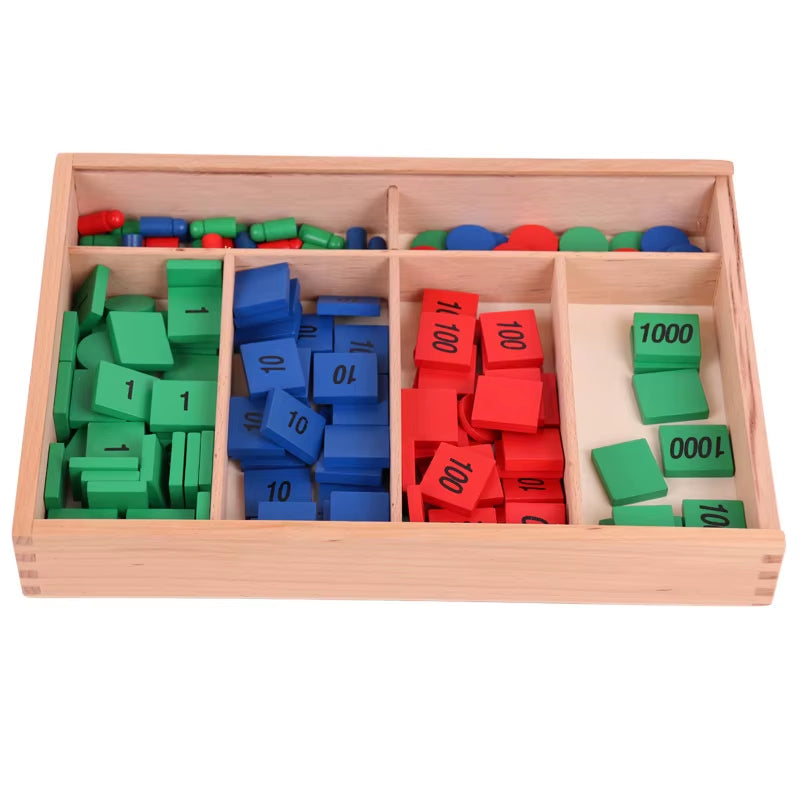 Kids Wooden Montessori Educational Aids Stamp Game Toy Environmental Montessori Math Manipulatives Stamp Game Teaching Aids