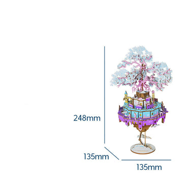 Handmade Merry-go-round Music Box Wooden Puzzle Toys