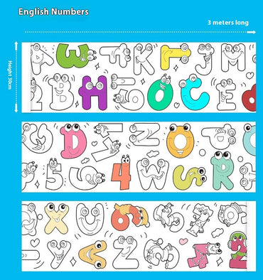 3 M Super Long Children's Graffiti Scroll Enlightenment Puzzle