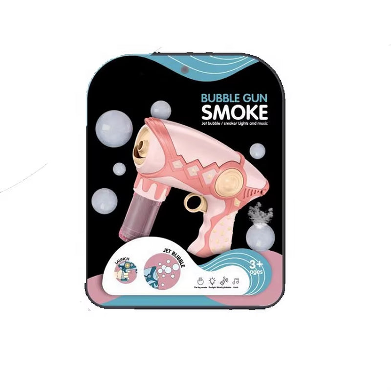 Hotselling Smoke Bubble Gun Summer Outdoor Toys with Light and Music