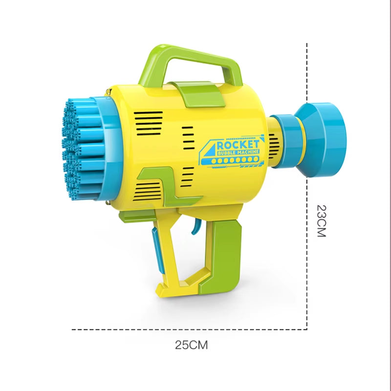 Summer Party Toys Rocket Launcher Bubble Bazoka Toy Gun Soap Machine 48 Holes Bubble Gun to Kids