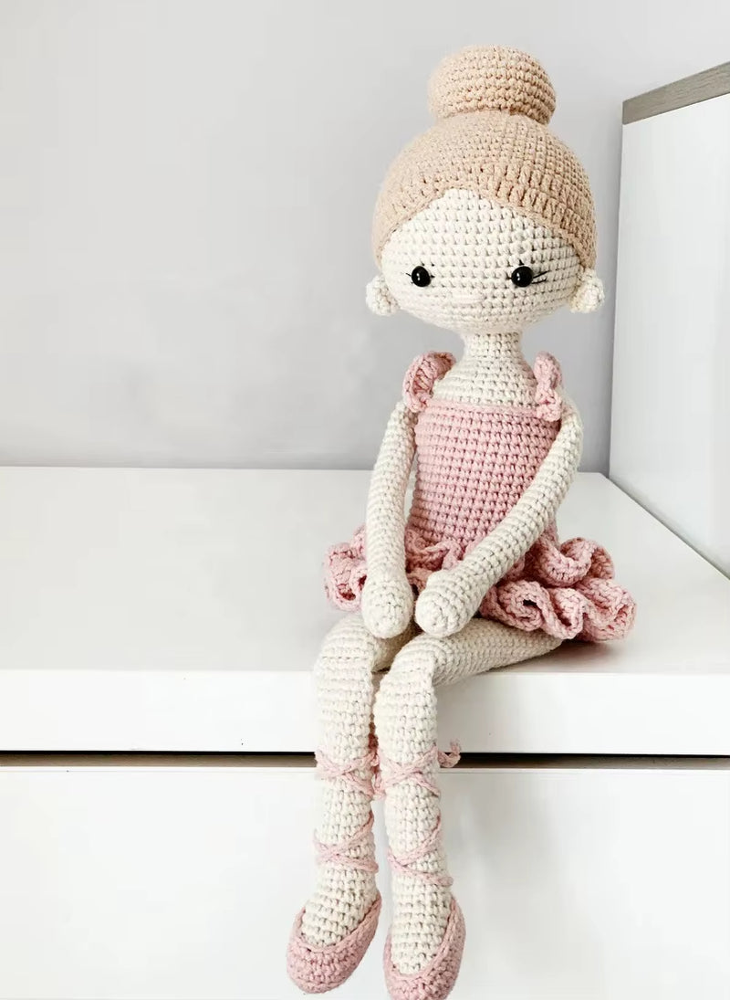 Handmade Cotton Yarn Crochet Girl Dolls Toys
