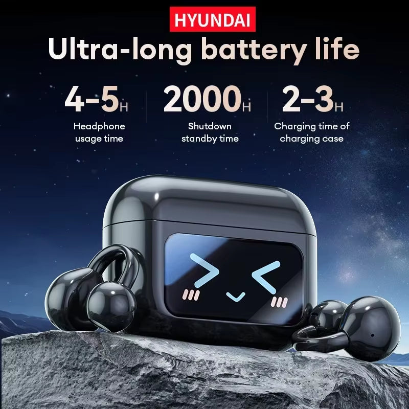 New M100 LED Screen Anti-Loss Headphone AI Noise Reduction with HIFI Sound Bluetooth V5.4 Earphone Open Ear-Hook Earbuds