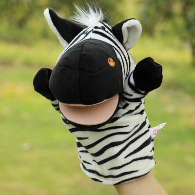 Baby Animal Hand Puppet Toy Storytelling Zebra Finger Puppet Plush