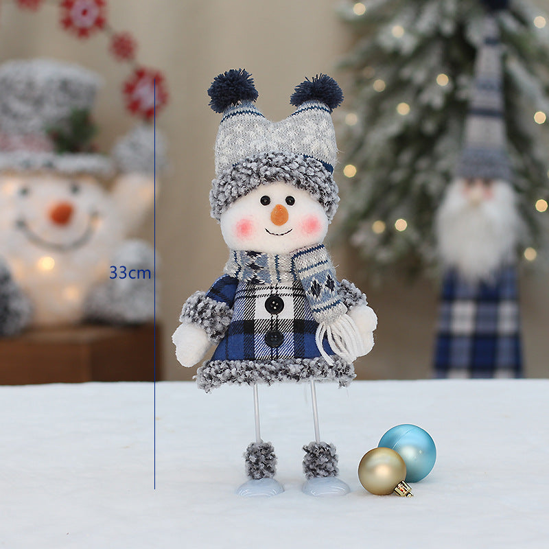 Blue Fabric Figurine Doll Cute