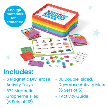Advancing Phonics Word Work Small Group Set, Elementary Reading Manipulatives, Ages 5+