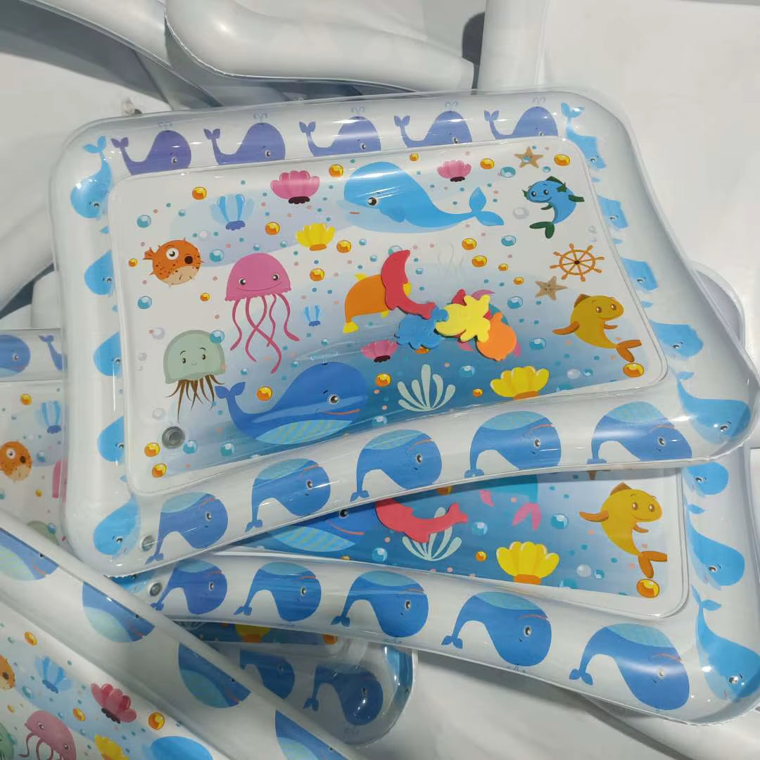 Inflatable Baby Tummy Time Water Play Mat for Children Baby Learning Mat for Funny