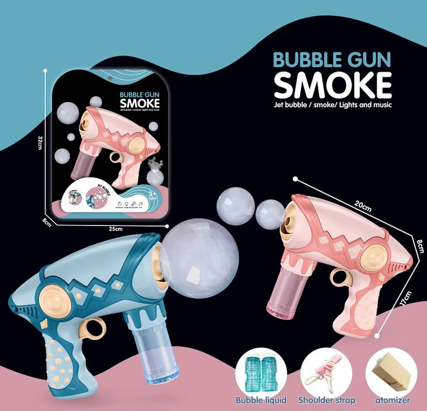 Hotselling Smoke Bubble Gun Summer Outdoor Toys with Light and Music