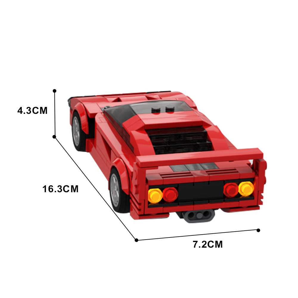 Ferrari F40 Super Sports Car Model MOC-104559 Small Particles Compatible Assembling Building Blocks