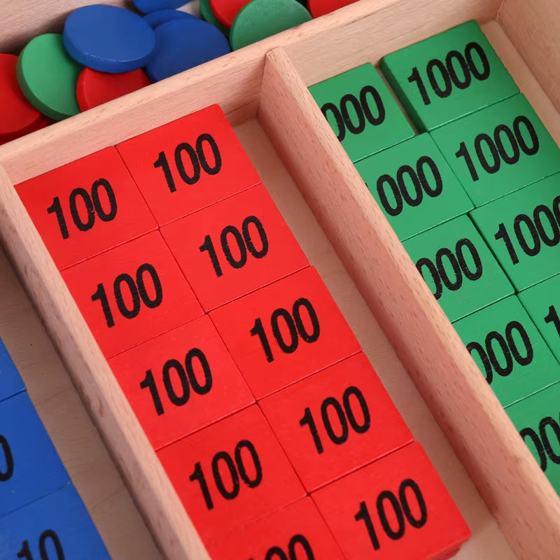Kids Wooden Montessori Educational Aids Stamp Game Toy Environmental Montessori Math Manipulatives Stamp Game Teaching Aids
