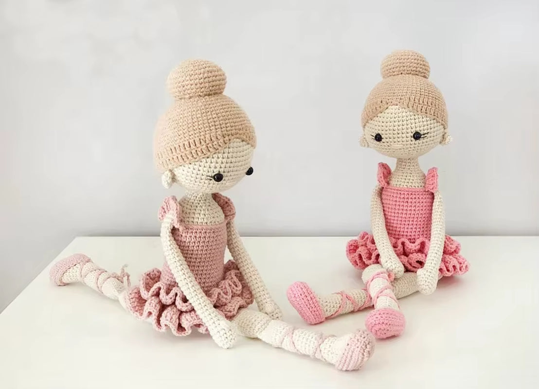 Handmade Cotton Yarn Crochet Girl Dolls Toys