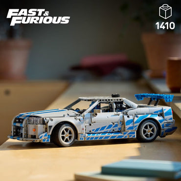 Technic 2 Fast 2 Furious Nissan Skyline GT-R (R34) Car Building Set, 1410 Pc.