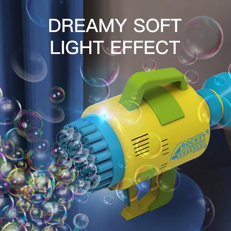 Summer Party Toys Rocket Launcher Bubble Bazoka Toy Gun Soap Machine 48 Holes Bubble Gun to Kids