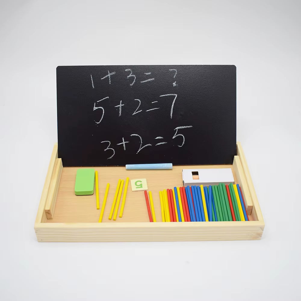 Multi-Functional Kids Board Game Wooden Montessori Toys Computing Learning Box Wooden Toys Children Learning Mathematics