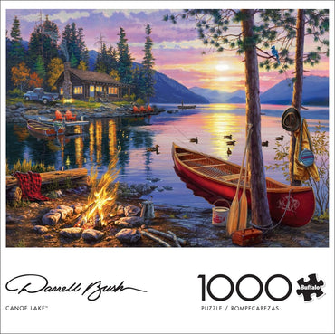 - Darrell Bush - Canoe Lake - 1000 Piece Jigsaw Puzzle for Adults - Challenging Puzzle Perfect for Game Nights - Finished Size Is 26.75 X 19.75