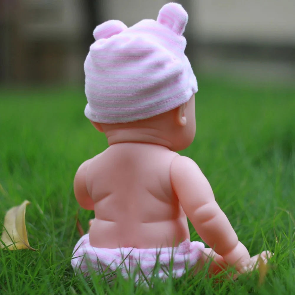 11.8" Realistic Baby Girl Doll Toy Silicone Baby Doll Birthday Christmas Gift for Toddlers 1-3