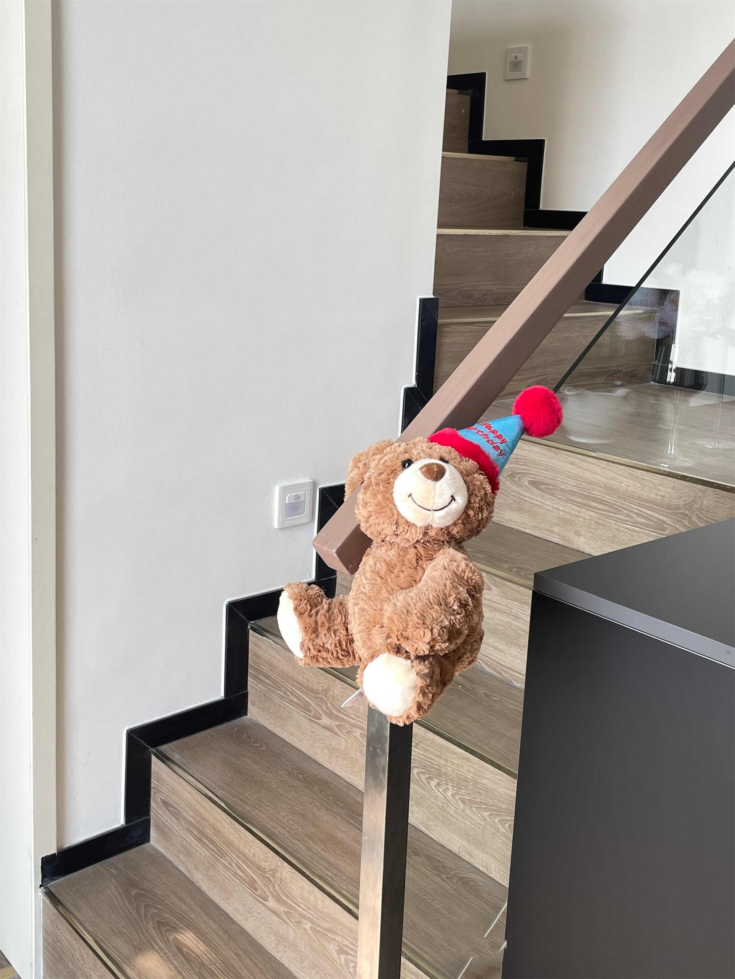 Cute Birthday Bear Doll Bedroom Door Handle Decoration Plush Toy