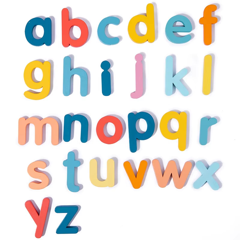 New Design Wooden Spelling Words Puzzle Game Toys Children Early Education Wooden Alphabet Letter Puzzle Matching Toys for Kids