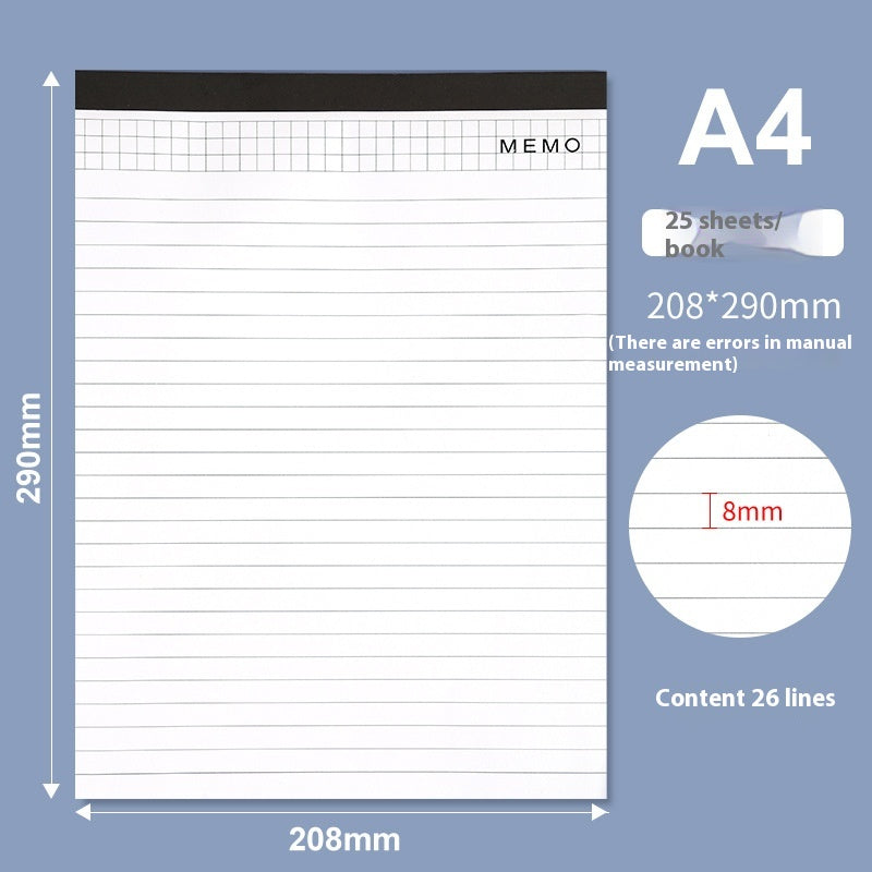 A4 Note Pad Meeting Minutes Tearable Notebook