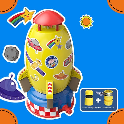 Children's Space Rocket Sprinkler Rotating Kweichow Moutai Water Toys