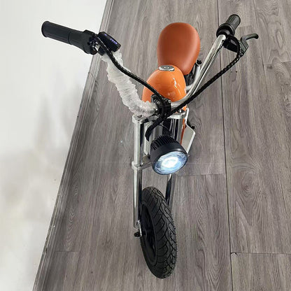 Kids Motorcycle 12Inch Electric Bike Small Size Chopper Bike For Kids, 24V Ride On Toy For Kids With LED Lights, Motorcycle Sound, 10mph & 150lb Max