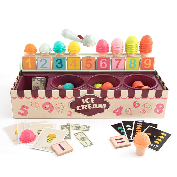 Play House Ice Cream Math Kitchen Toys Imitating Role Play Game Educational Toy