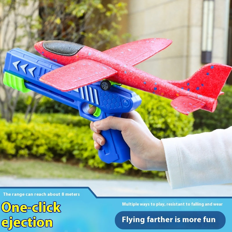 Children's Outdoor Catapult Bubble Plane Launch Gun Toy