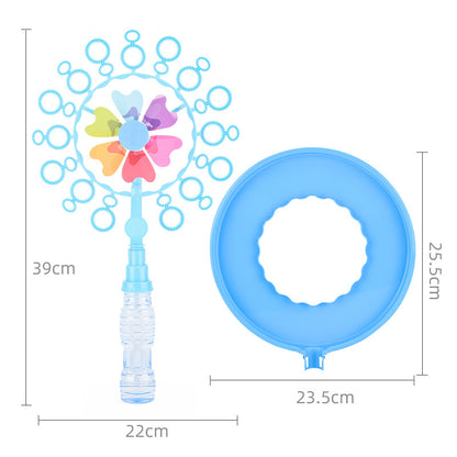 Children's Colorful Porous Windmill Bubble Machine