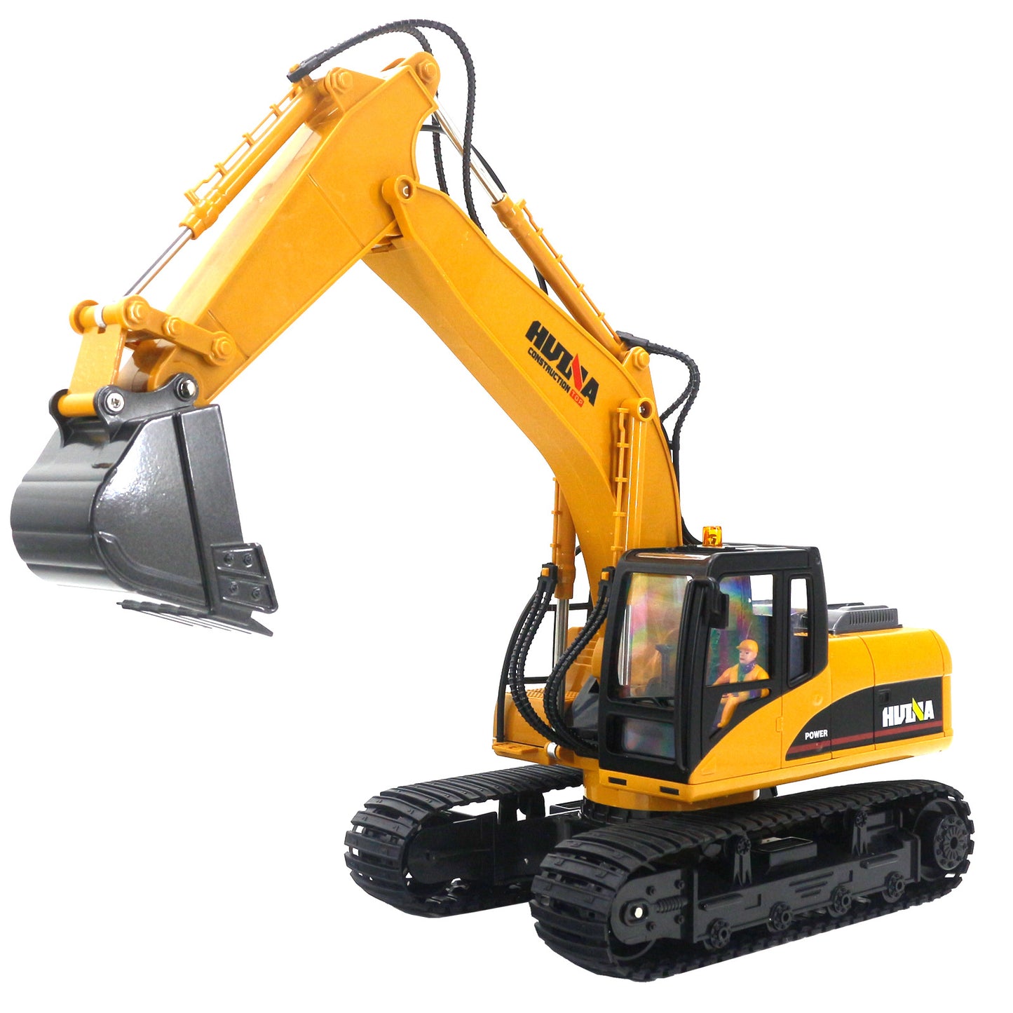Remote Control Engineering Semi Alloy Toy Remote Control Electric Excavator With Gripper And Drill Bit