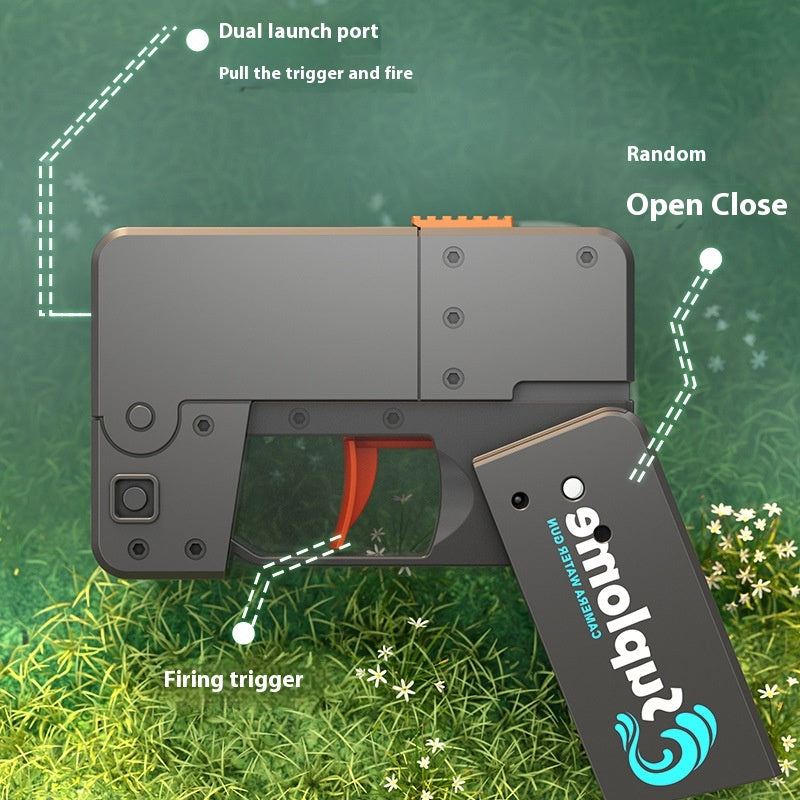 Folding Mobile Phone Water Gun Continuous Hair Double Head Jet - LJ Enterprise