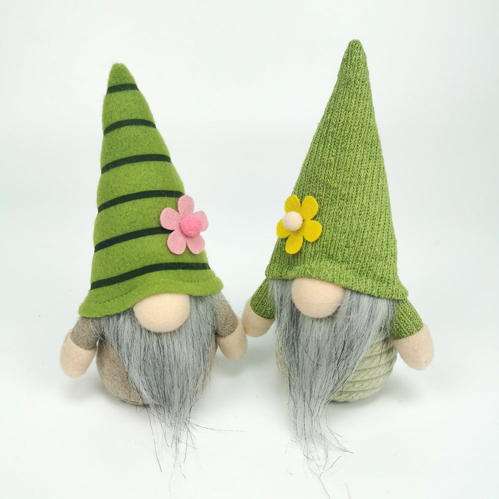 Green Spring Doll Ornaments St Patrick's Day Cloth Handmade