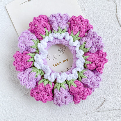 Handmade Crochet Orchid Yarn Headband