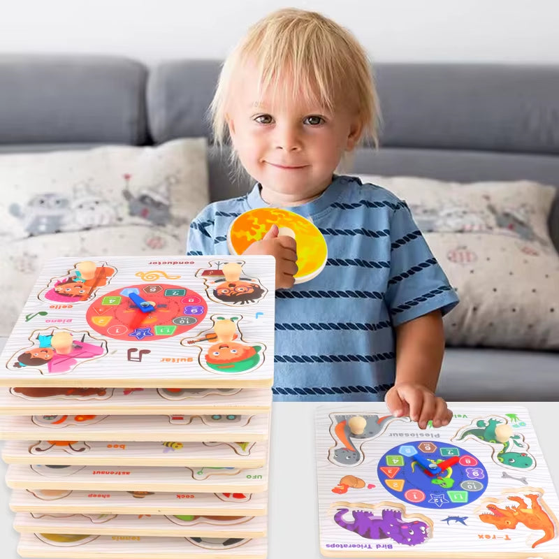  Exploring Cognitive Development Small Clock - Shaped Gripping Board, Innovative Sensory Stimulation Toy 