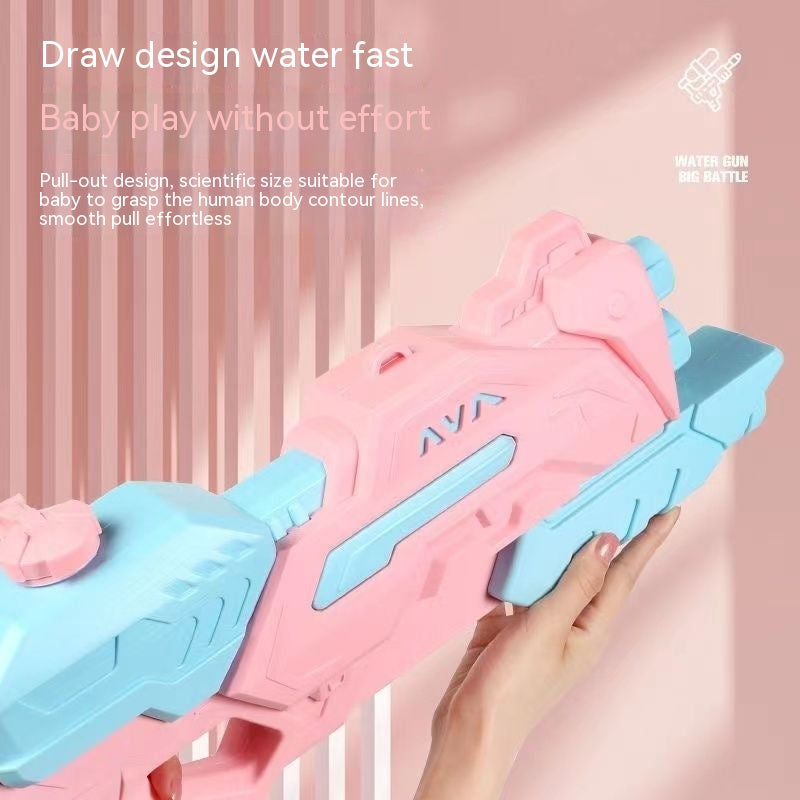 Children's Macaron Color Pull-out Large Capacity Water Gun - LJ Enterprise