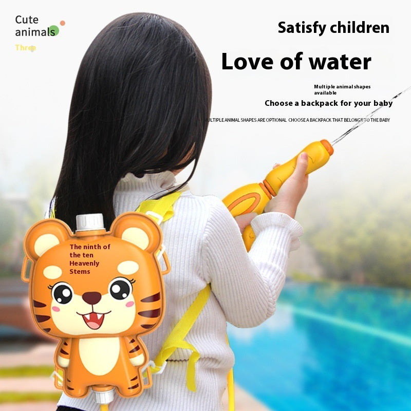 Children's Pull-out Backpack Water Gun Toy Water Playing Outdoor Water Fight Water - LJ Enterprise