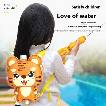 Children's Pull-out Backpack Water Gun Toy Water Playing Outdoor Water Fight Water - LJ Enterprise