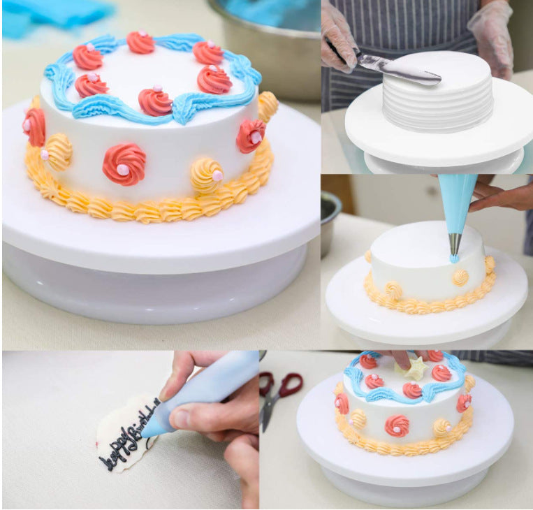 Decorating Tools Kit Baking Supplies Set With Revolving Cake - LJ Enterprise