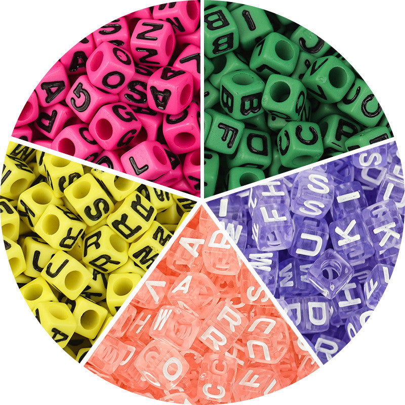 A Variety Of Acrylic Letter Beads Diy Bracelet Accessories Loose Beads - LJ Enterprise