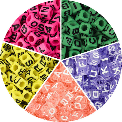 A Variety Of Acrylic Letter Beads Diy Bracelet Accessories Loose Beads - LJ Enterprise