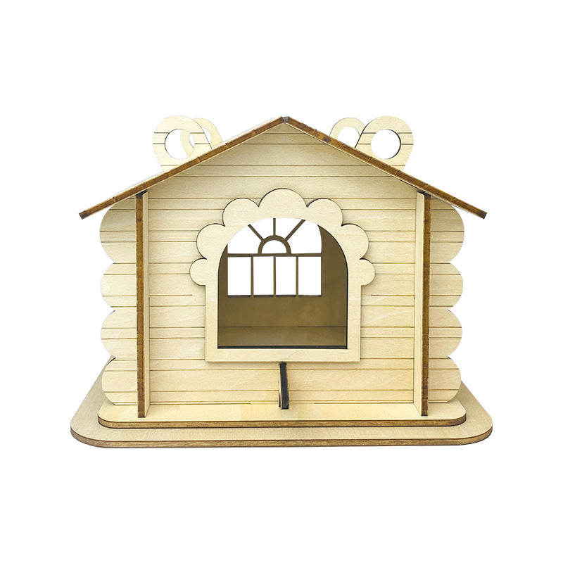Wood House Craft Toy