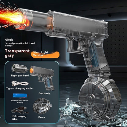New Ice Mouse Ice Explosion Electric Water Gun Children's High-speed Continuous Hair Linkage Reloading Large Capacity Water Pistols Toy - LJ Enterprise